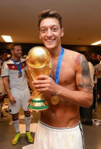 Ozil holding World Cup